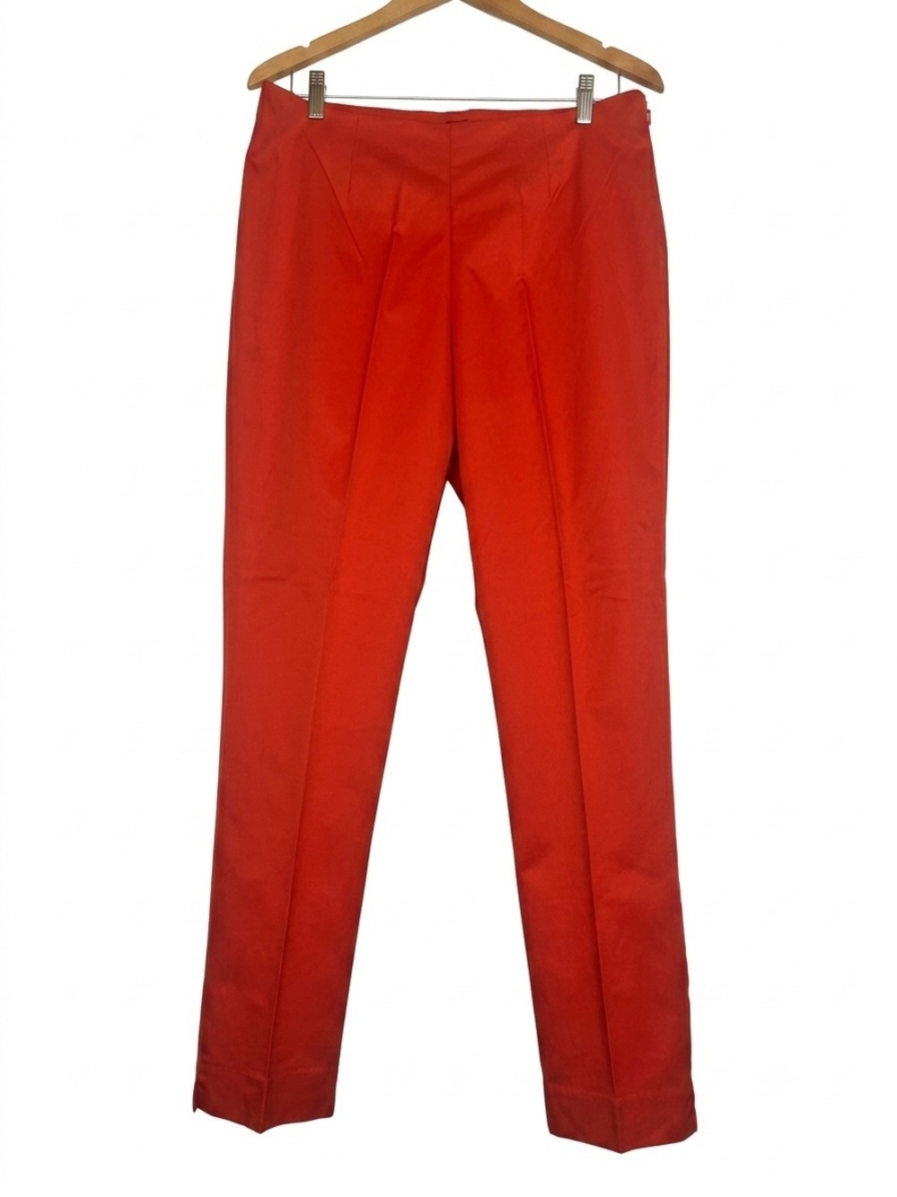 Eric Signature Red Side-Zip Ankle Dress Pants Office Minimalist Preppy 10 NWOT